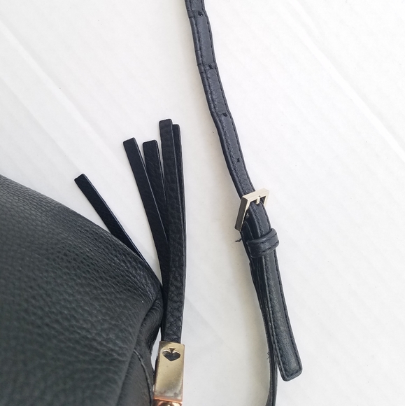 Kate Spade New York Black Pebble Leather Tassel Ca - Picture 14 of 16
